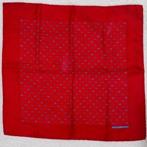 Hermes Red & Blue Patterned Scarf
